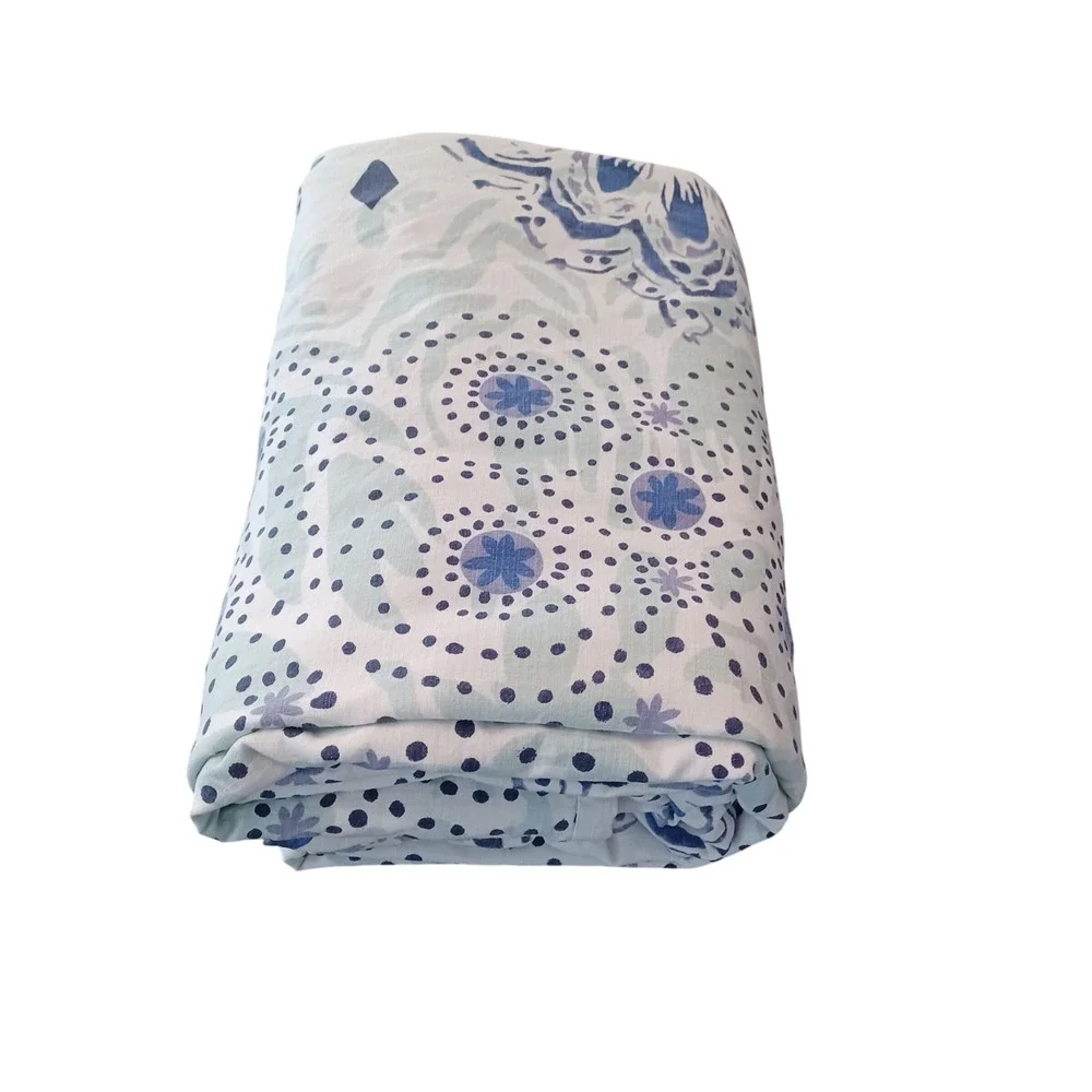 PBteen Kelly Slater F/Q Ocean Floral Duvet Cover Blue Organic Cotton Coastal